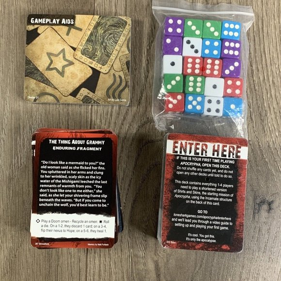 APOCRYPHA ADVENTURE Card Game Box One: The World - Lonesharkgames 2017-open Box - Picture 6 of 16